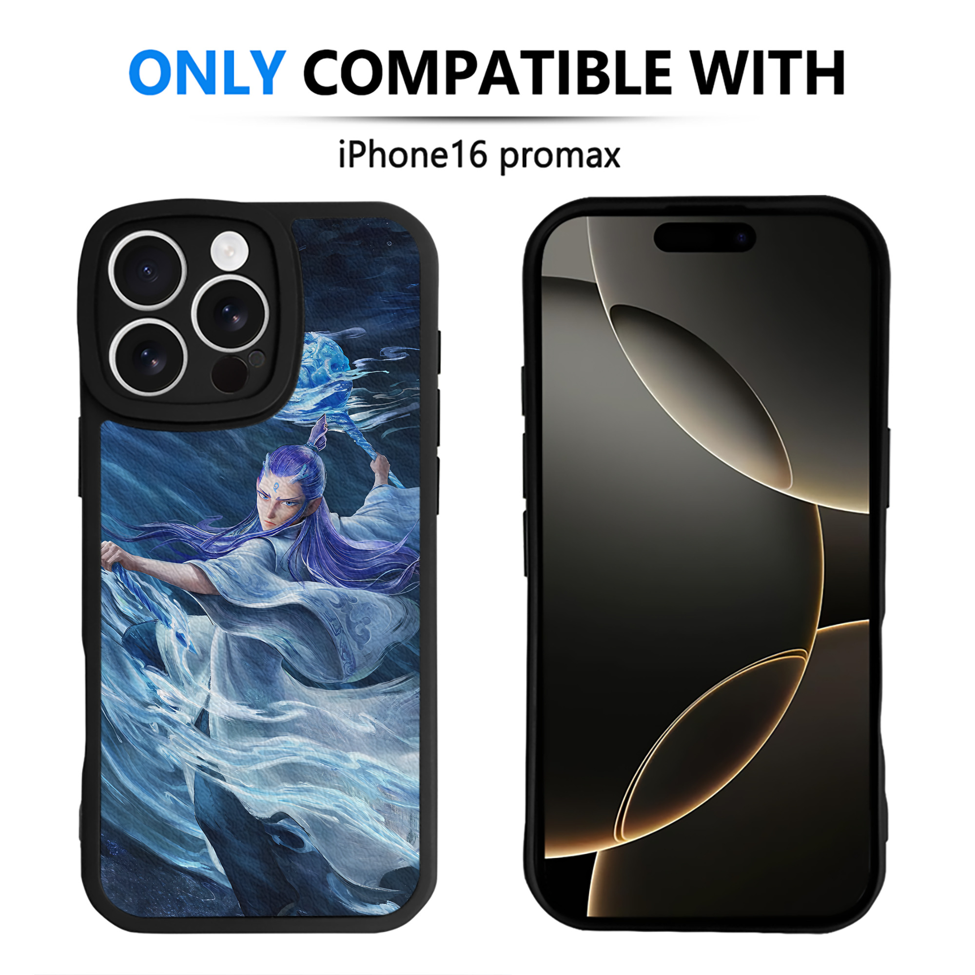 （画像用） Ne Zha 2 ナタ 魔童の大暴れ 【iPhone 16シリーズ対応】シリコンスマホケース（レザー調） 材質：シリコン